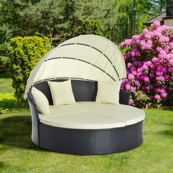 OUTSUNNY 862-003 Divano da Giardino con Prendisole