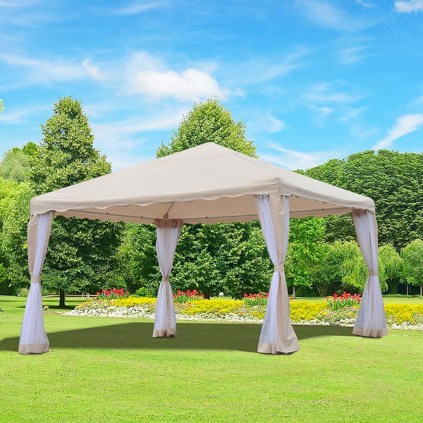 OUTSUNNY 84C-013 Gazebo da Giardino Poliestere Beige