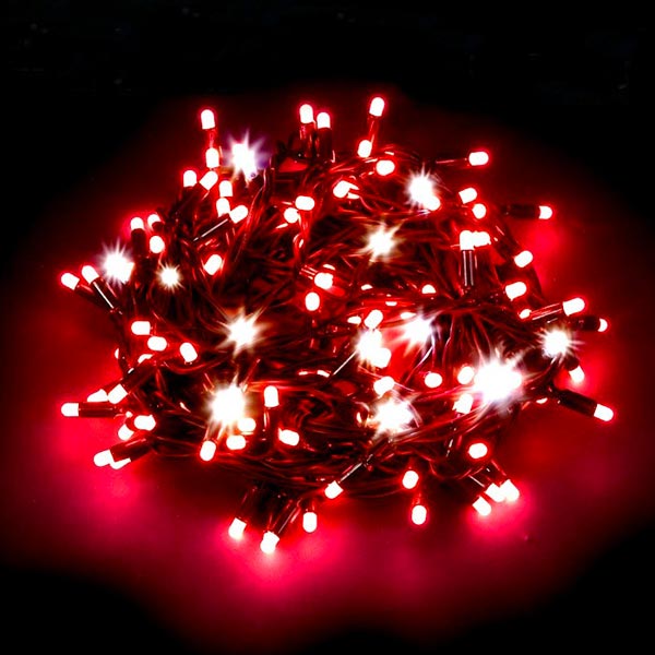 300 Luci di Natale a led Rosso 24mt Interno ed Esterno