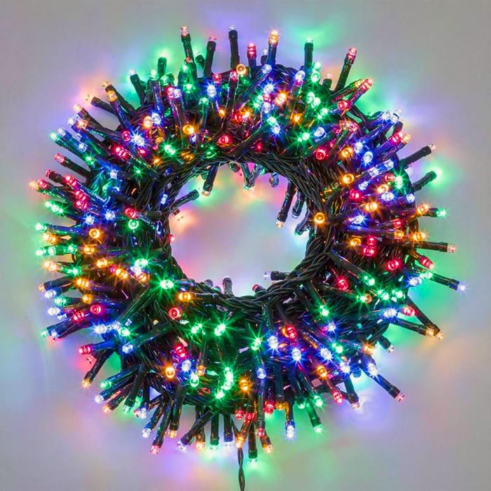 300 Luci di Natale a led Multicolore 18 mt Interno ed Esterno