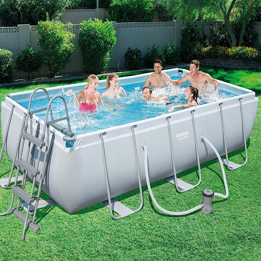 BESTWAY 56441 Piscina da Esterno Fuori Terra Power Steel 404x201cm