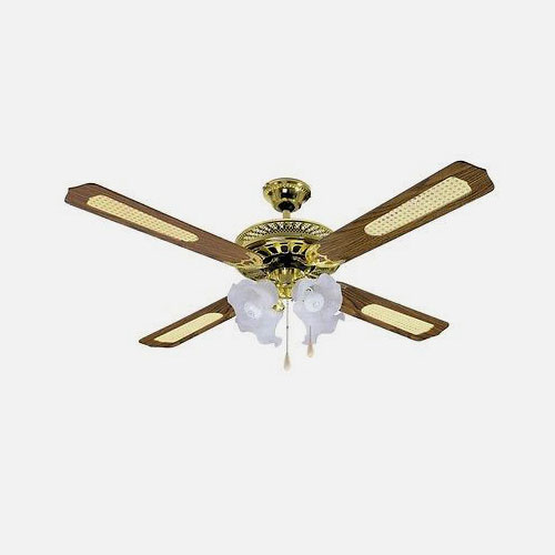 DCG VECRD53 Ventilatore da Soffitto 4 Pale in Legno