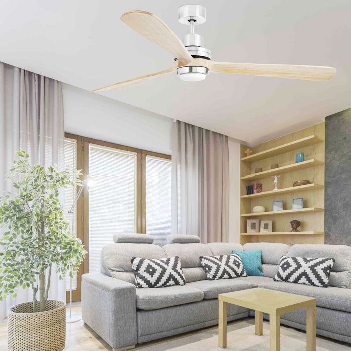 FARO Lantau-G LED 33505 Ventilatore da Soffitto con Luce Pino