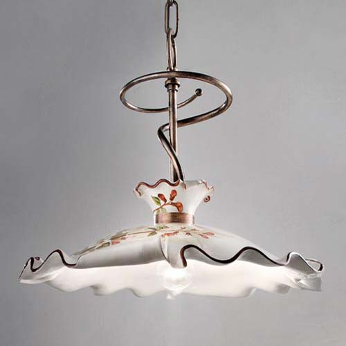 FERROLUCE Milano C1128 SO Lampadario in Ceramica 43cm