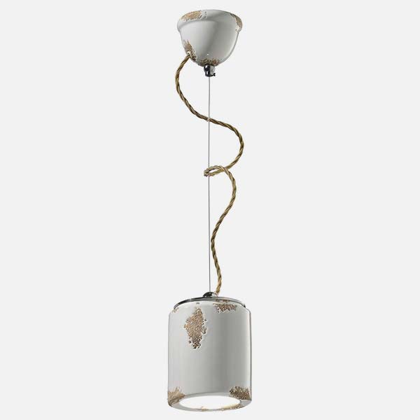 FERROLUCE Retrò C984-VIB Lampadario in Ceramica 12,5cm