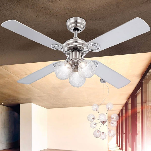 GLOBO Enigma 0329 Ventilatore da Soffitto con Luce Bicolore