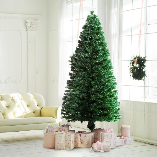 Albero Di Natale 400 Cm.Homcom It830 0610631 Albero Di Natale Led 230 Rami 180cm