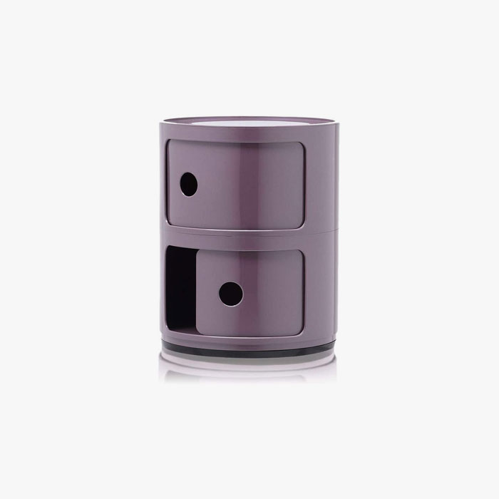 KARTELL Componibili 4966-20 Mobiletto Moderno 2 Elementi Viola