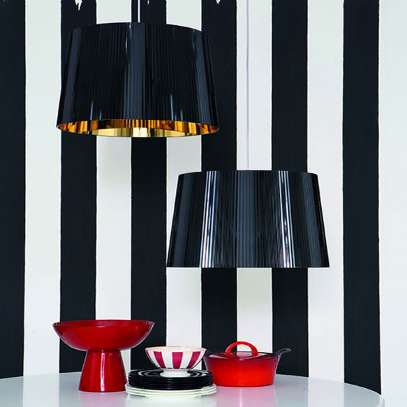 KARTELL Gè 09082JJ Lampadario di Design Nero-Oro