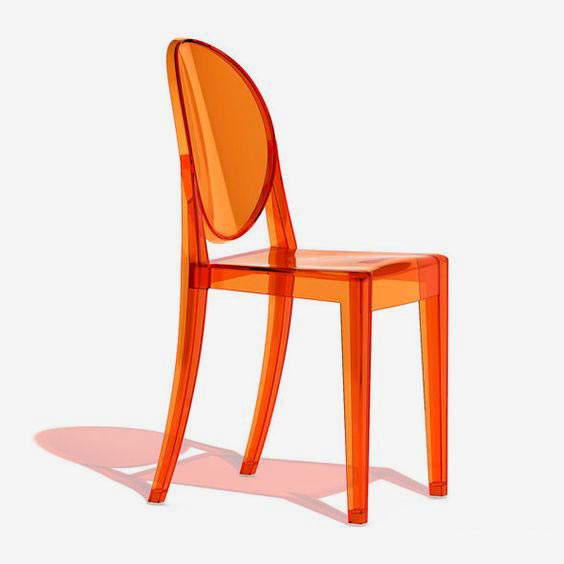 KARTELL Victoria Ghost 4857/E3 Arancio Set 2 Sedie