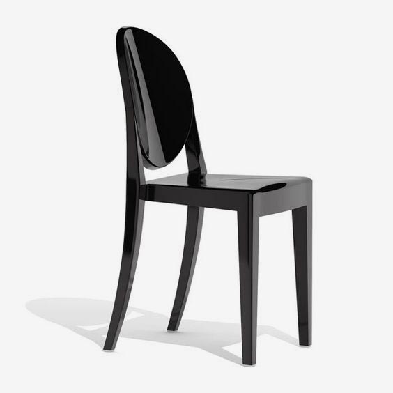 KARTELL Victoria Ghost 4857/E6 Nero Lucido Set 2 Sedie