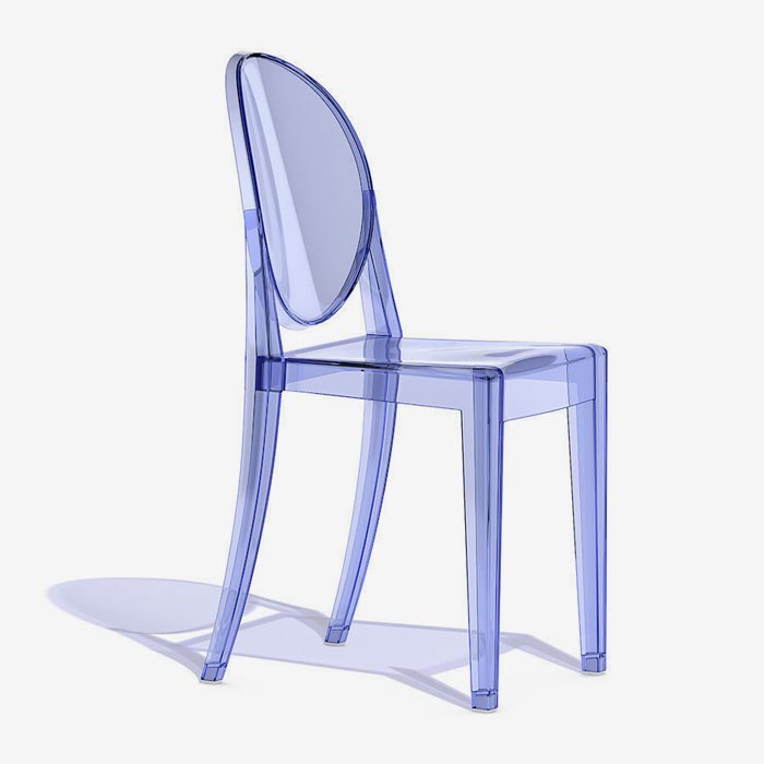 KARTELL Victoria Ghost 4857/P2 Azzurro Set 2 Sedie