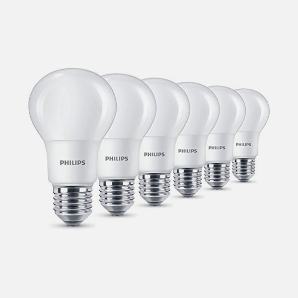 PHILIPS - 6 Lampadine a LED 8w = 60w Attacco E27 Luce Calda