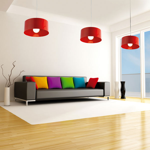 TopLight Cylinder 1067/S RO Lampadario Moderno Rosso