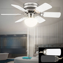 GLOBO Ugo 0307W Ventilatore da Soffitto con Luce Pale Bianco/Grafite