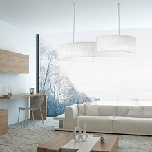 IDEAL LUX Nastrino SP4 088631 Lampadario Moderno Organza Bianco