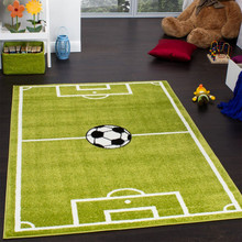 PACO HOME Tappeto per Bambini Campo da Calcio Verde