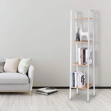 WOLTU 4-Tier Libreria Moderna da Terra 4 Ripiani Bianco