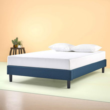 Zinus Curtis Essential Letto Matrimoniale Imbottito Blu Scuro