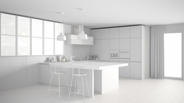 Arredamento moderno elegante in cucina