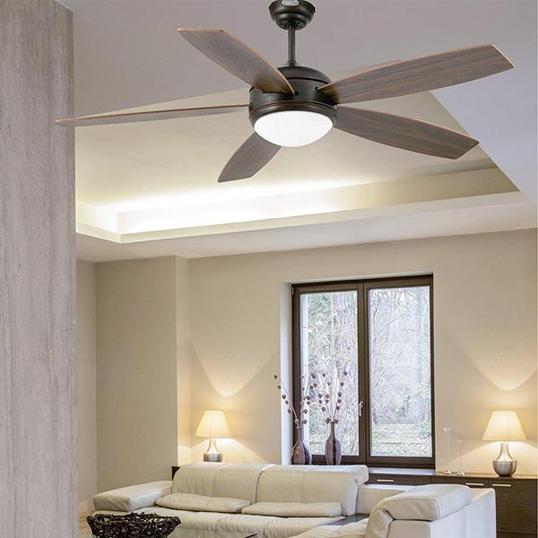 Lampadario con ventilatore FARO Vanu Marrone