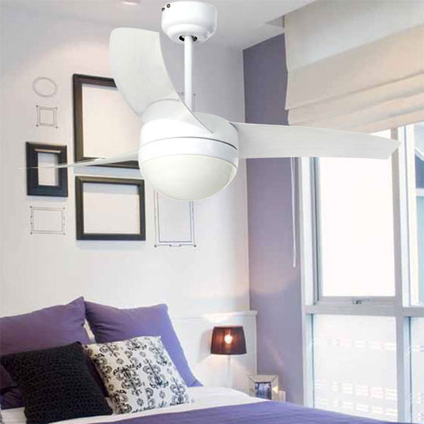 Ventilatore a soffitto per illuminare la camera da letto